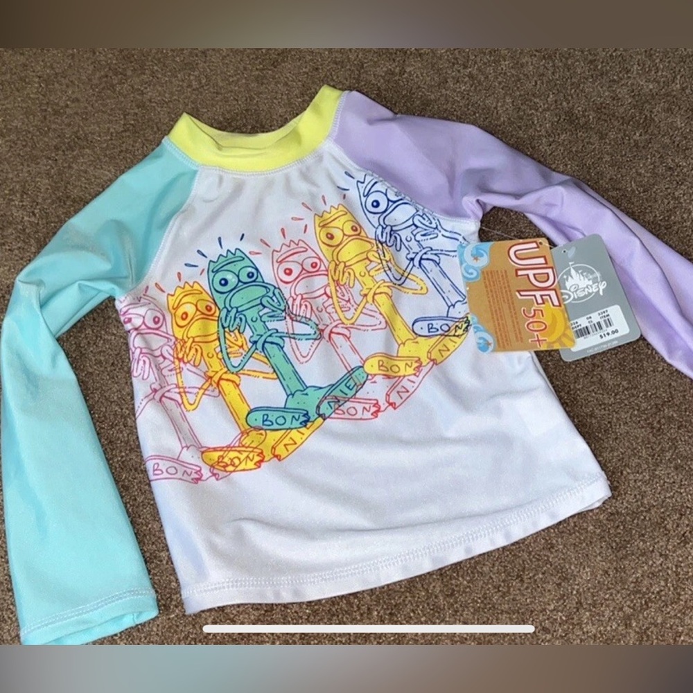 Colorful Disney boys swim shirt sz 5/6